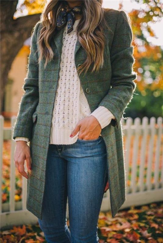 volna-plašč-ženska-zelena-barva-casual-outfit