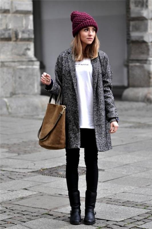 siva-chine-plašč-ženska-nosi-casual-način