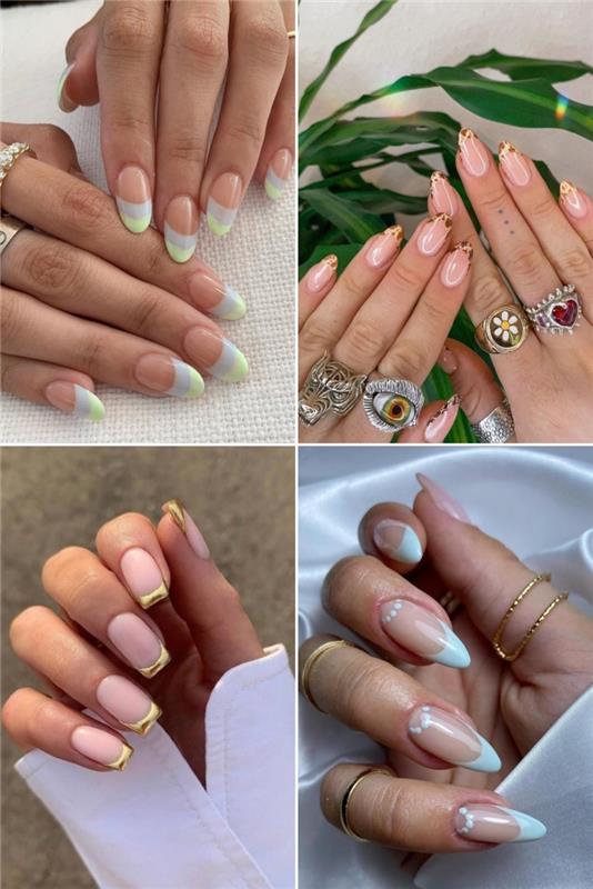 barvita francoska manikura nail art trend 2021 jesenski nohti