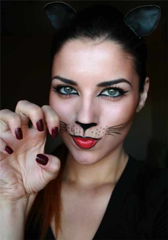 halloween-makeup-easy-halloween-makeup-jakna-lev-mačka-spremenjena velikost