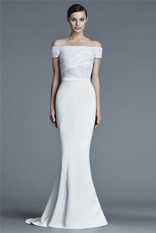 vestuvių-vestuvių suknelė-ilga-balta-ilga-suknelė-gražus siluetas