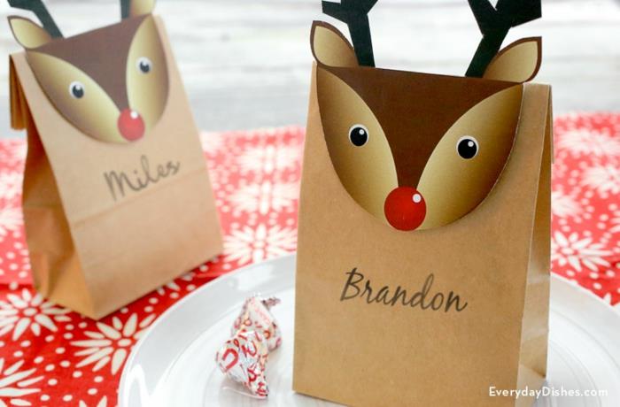 Idėja, kokio prekės ženklo vieta Kalėdos, kad pasidarytumėte paprastą krepšį