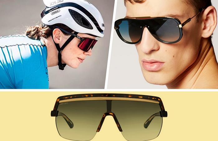 Kakšen slog sončnih očal 2019, trendovski modeli sončnih očal za moške 2019, športna sončna očala