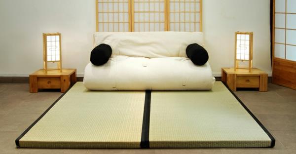 Japoniškas interjeras-futonas-čiužinys