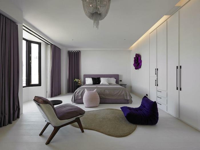 Mor ve taupe yatak odası gri yatak odası nasıl dekore edilir