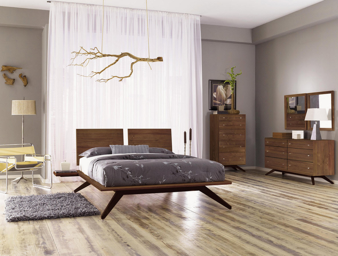 Conjunto de muebles oscuros