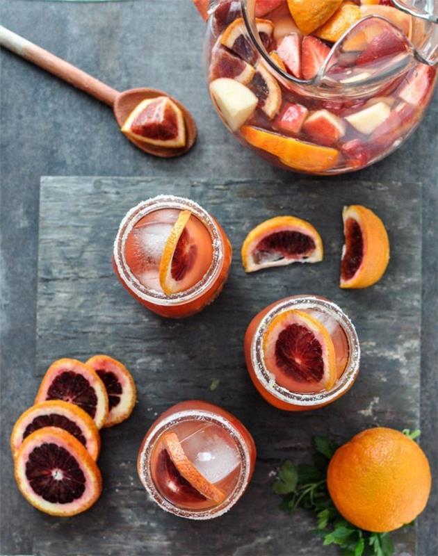 kako sestaviti jesenski meni za sprejem gostov, recept iz citrusne sangrije za osvežujoč aperitiv