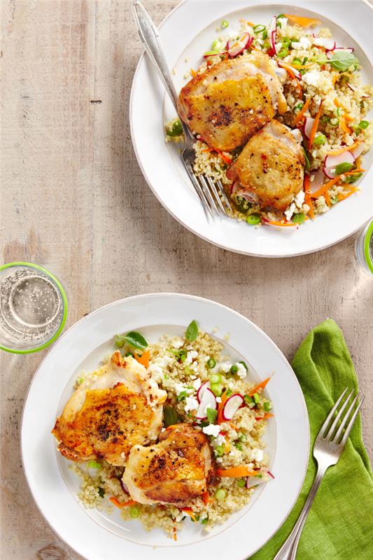 Lengvas ir greitas Valentino dienos vištienos patiekalas su Quinoa Pilaf