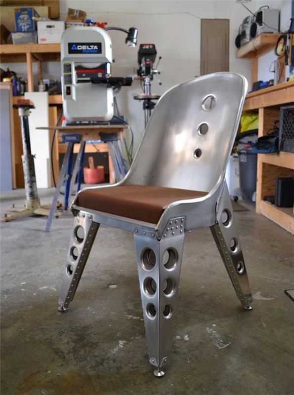 dövme alüminyum tasarımlı endüstriyel sandalye