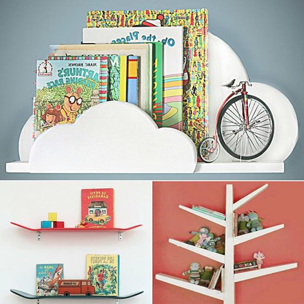 belo-drevo-otroška-knjižnica-pohištvo