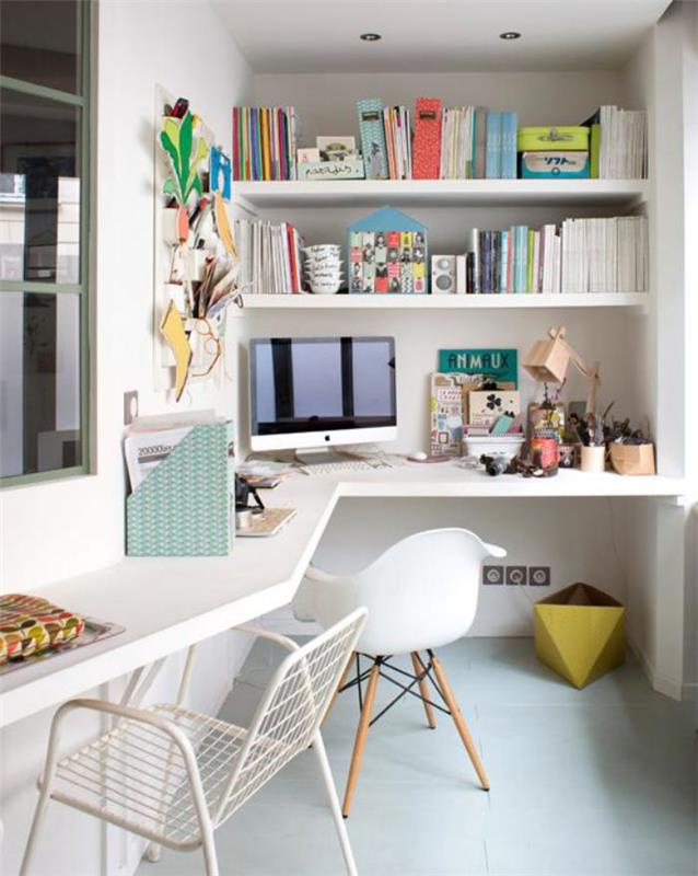 pisarniško-pohištveno-oblikovanje-bela-kotna miza