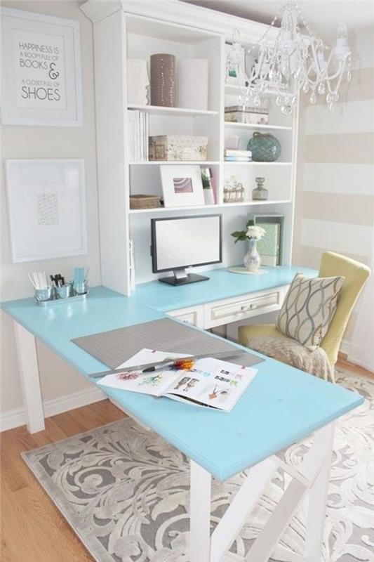 računalniško pohištvo-modra-domača pisarna