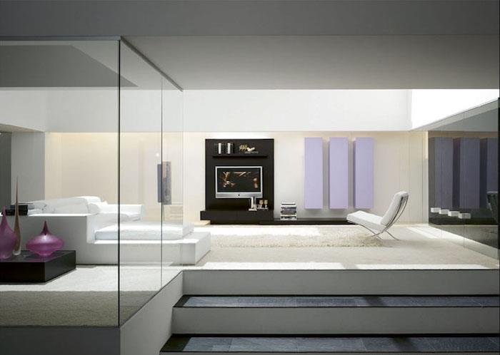 dekoracija dnevne sobe prostor moderno oblikovanje trezno in minimalistično