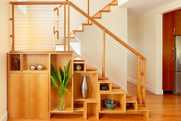 merdiven altı dolap merdiven altı dolap eğim-yeşil-bitki-tamamen-ahşap mobilya altı dolap