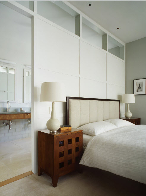 Zoneamento de quarto e banheiro