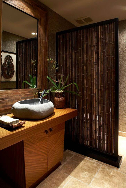 Bambú en el baño