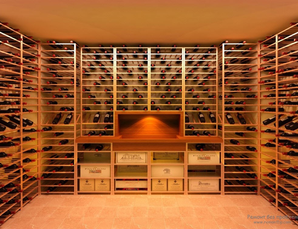 Pavimento piastrellato in una cantina