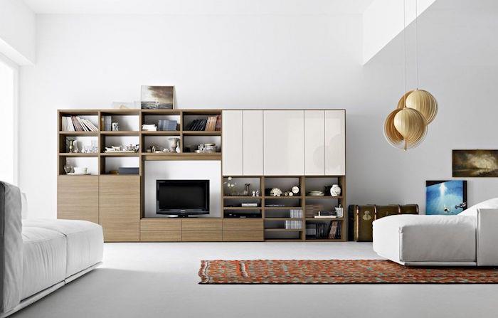 moderna in sodobna dnevna soba z minimalističnim dizajnom