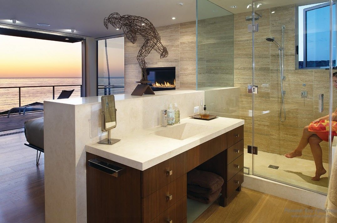 Originalus vonios kambario dizainas minimalistiniu stiliumi