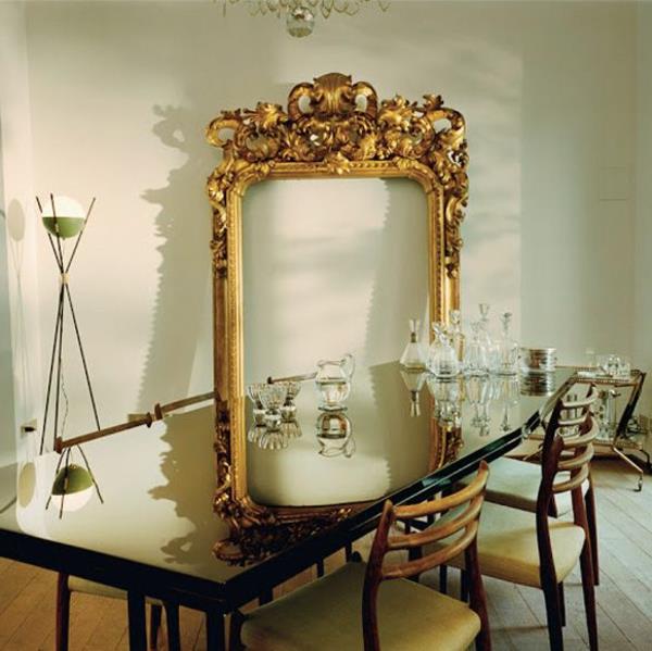 baroko veidrodis-gražus veidrodis-didelis stačiakampis stalas