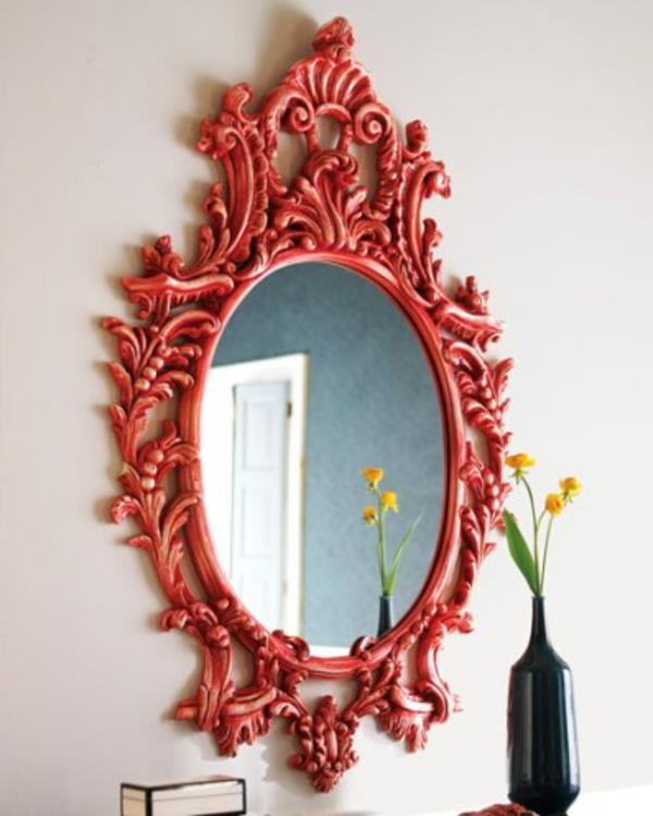 baročno ogledalo-rdeč okvir