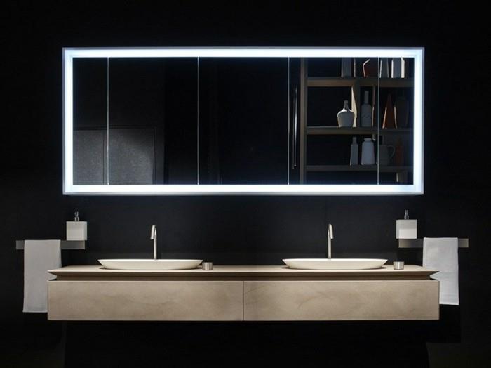 rifra-vonios kambarys-veidrodis-su-led-juosta-prabanga-juoda-vonios kambarys-veidrodis-stačiakampis veidrodis