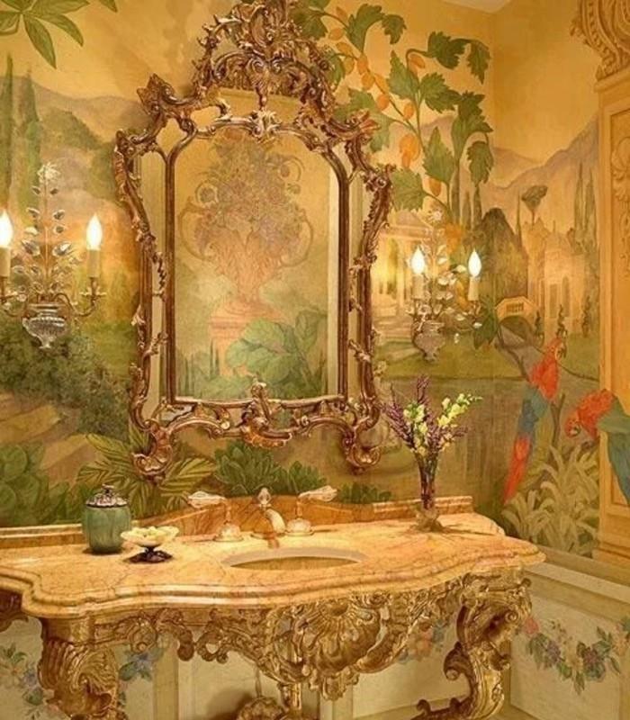 ogledalo za kopalnico v slogu louis-14