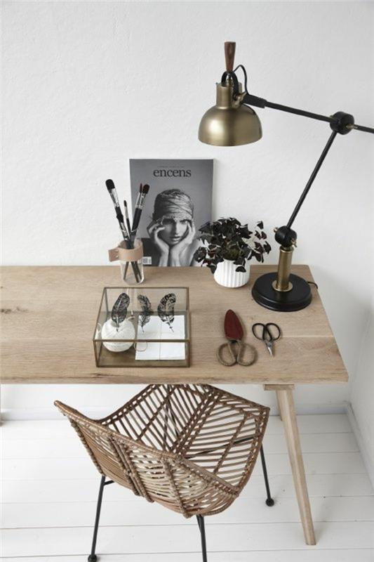 sodobno-pisarniško-pohištvo-preprosto oblikovanje-lesena miza