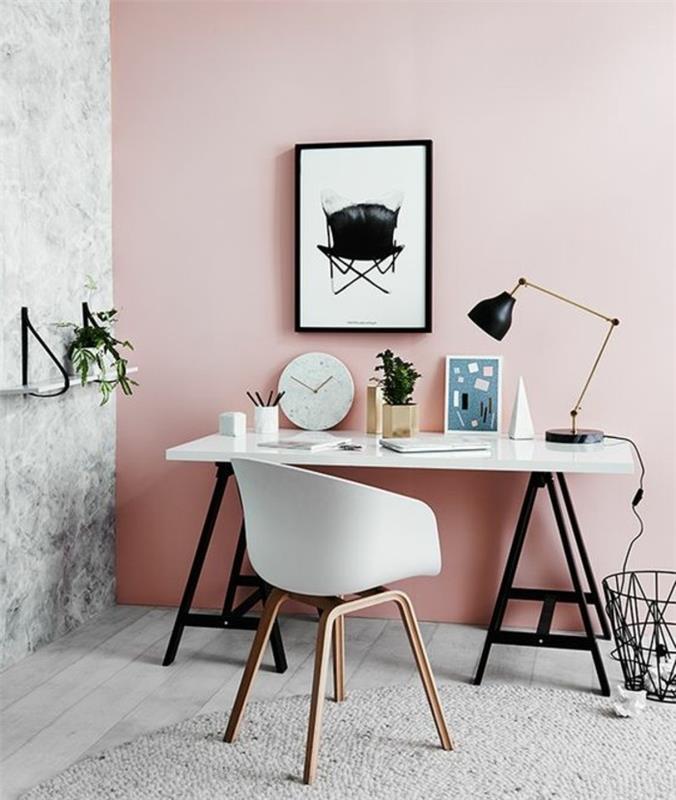 sodoben-pisarniško-pohištvo-roza-stenski-beli-stol