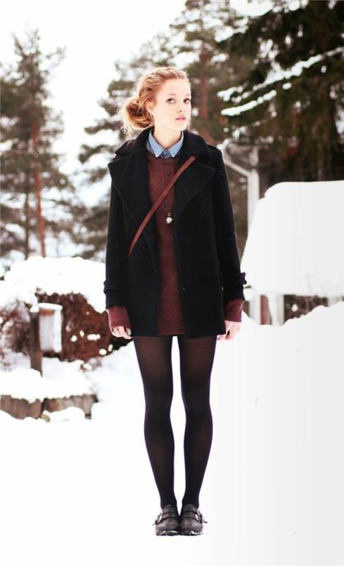 moda-trendi-moda-zima-krilo-2017-moderna-ženska-sneg
