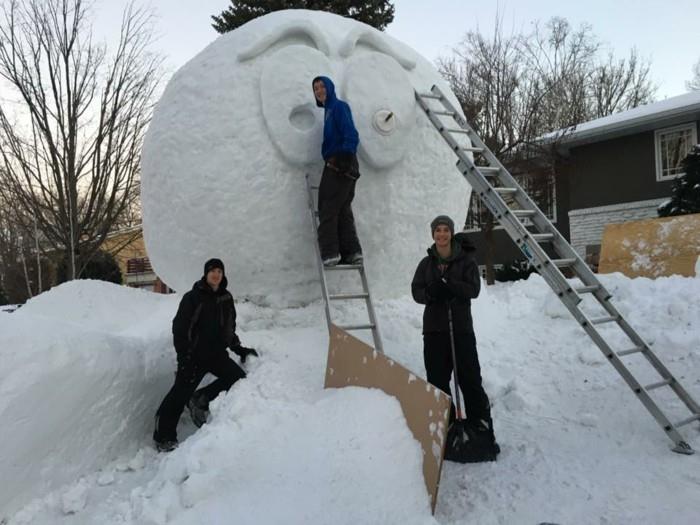 modelis-sniego senis-kalėdos-sniego senis-sniego menas