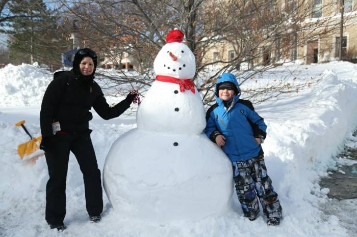 modelis-sniego senis-kalėdos-sniego senelis-bonhom-famille