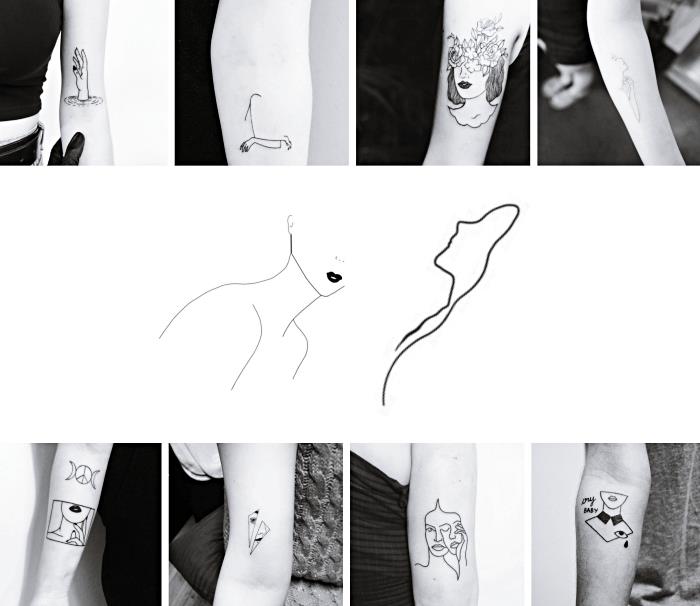 izberite majhno žensko tetovažo z modnim dizajnom, diskreten model tetovaže z modnimi vzorci in žensko za roko