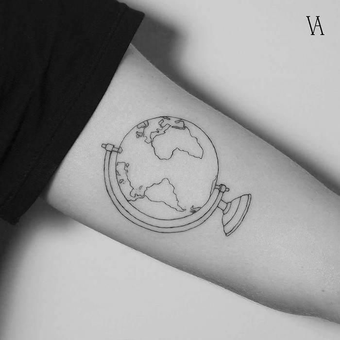 žemės rutulio žemės rutulio tatuiruotė