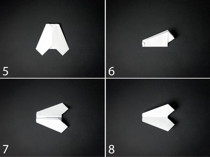 kaip padaryti paprastą popierinį lėktuvą naudojant keletą pagrindinių origami lankstymo būdų