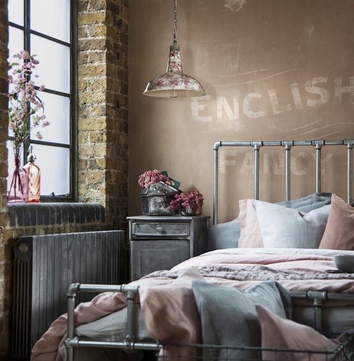 Yetişkin yatak odası komple güncel trendler modern tasarım kadınsı yatak odası demir yatak
