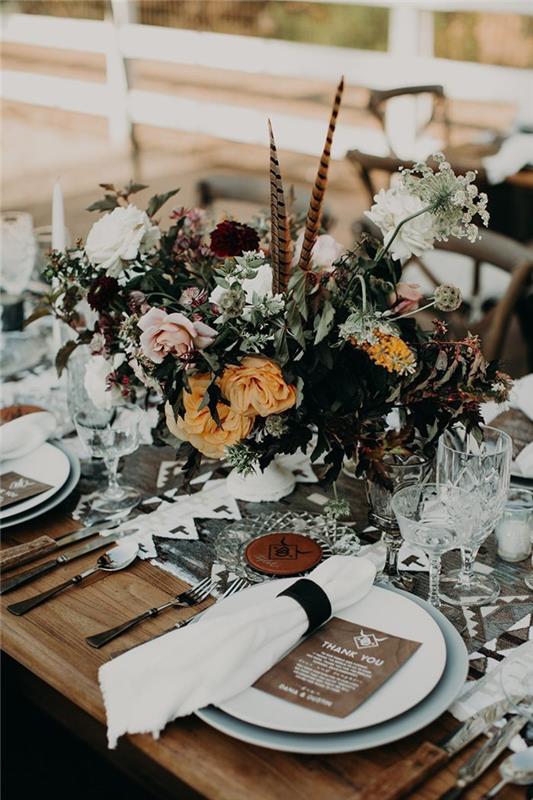 Namizna dekoracija poceni poročna dekoracija, da si naredite čudovito jesensko dekoracijo mize