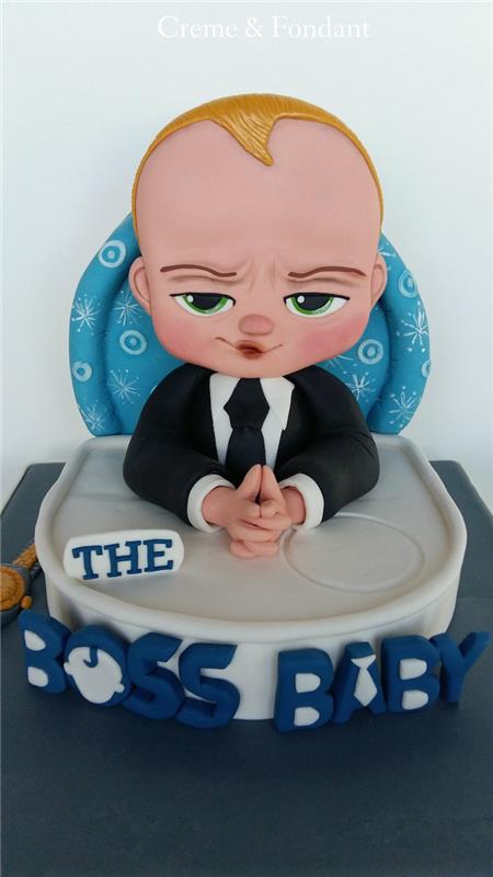 Kul ideja za rojstnodnevno torto izvirni recept za torto za rojstni dan precej preprosta dekoracija torte baby boss