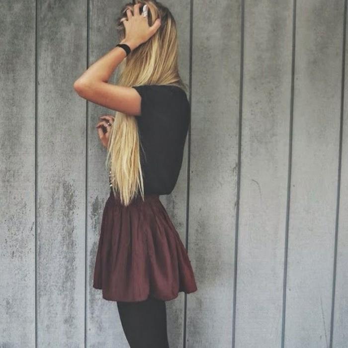 modern-uzun-etek-ucuz-siyah-patenci-etek-giymek için havalı-güzel