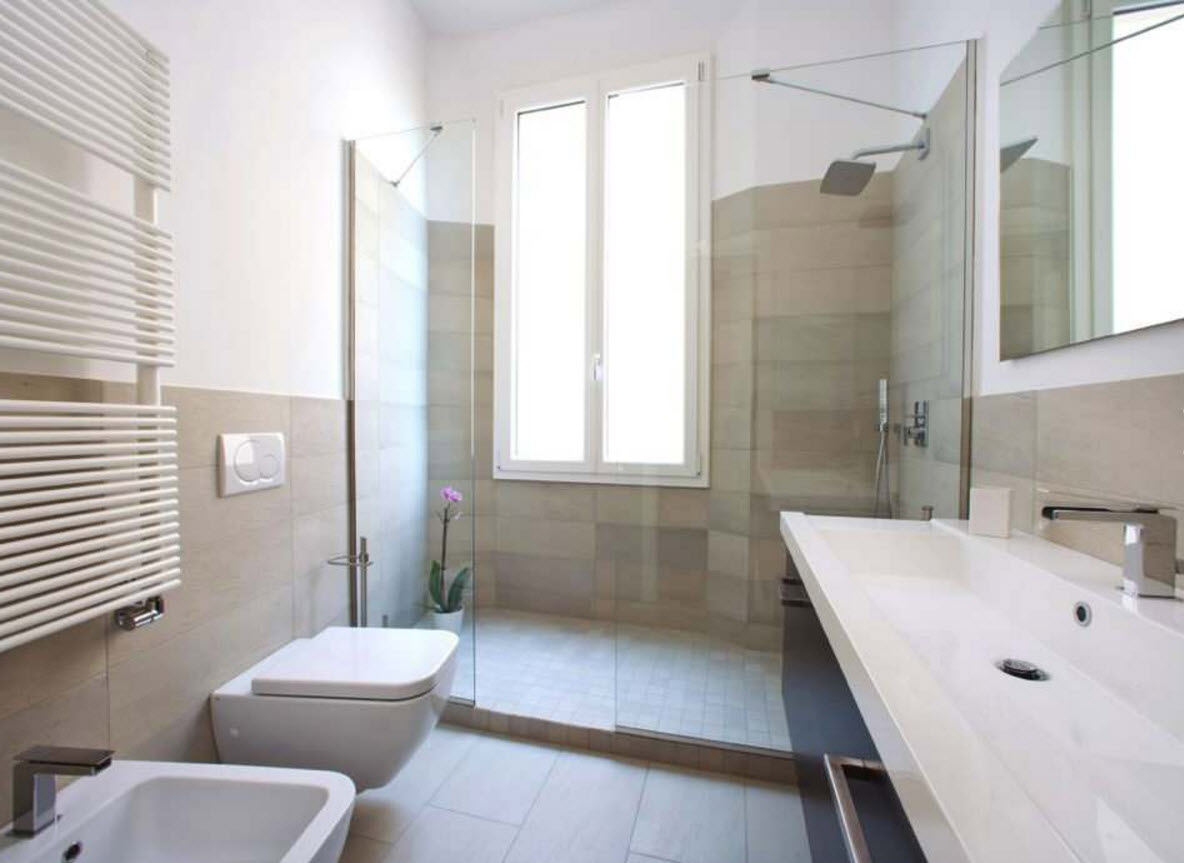 Bagno nei toni del beige