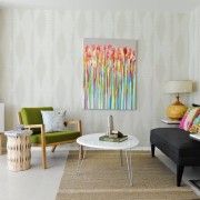 Papel pintado para la sala de estar en estilo minimalista.