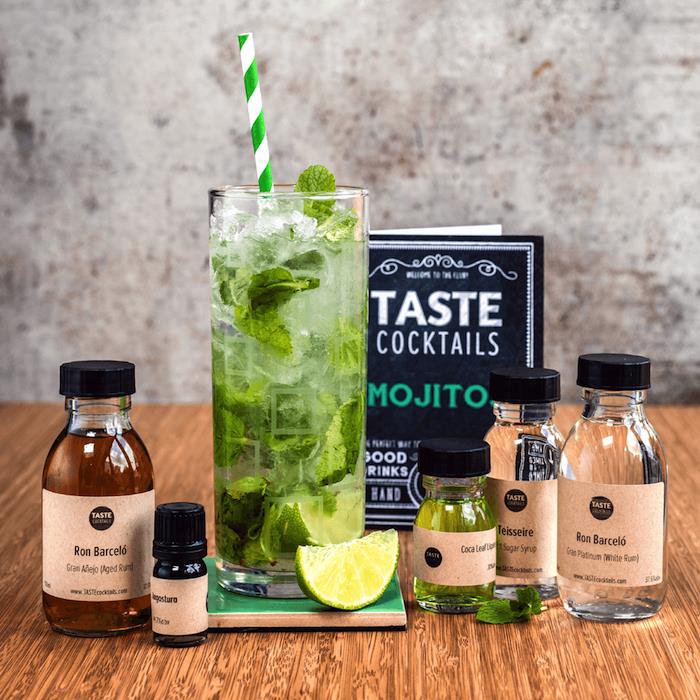 „Mojito“ kokteilio ingredientai, dovanų idėja tiems, kurie nori žinoti, kaip pasigaminti kokteilių