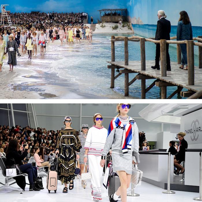 Karl Lagerfeld ve bir havaalanındaki olağanüstü geçit törenleri ve Chanel için yeniden yaratılan bir plaj öldü