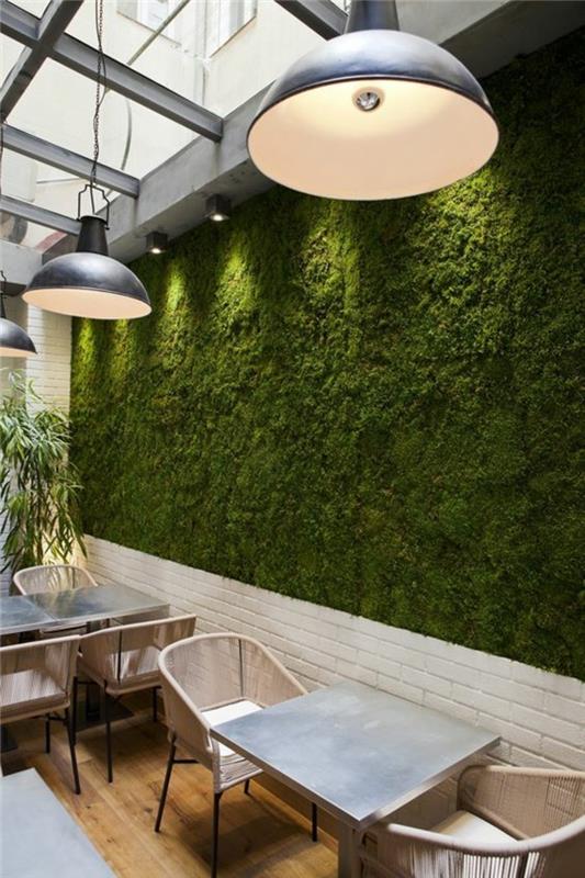 rastlinski mah-v-javnih prostorih-stena-pokrita-z mahom
