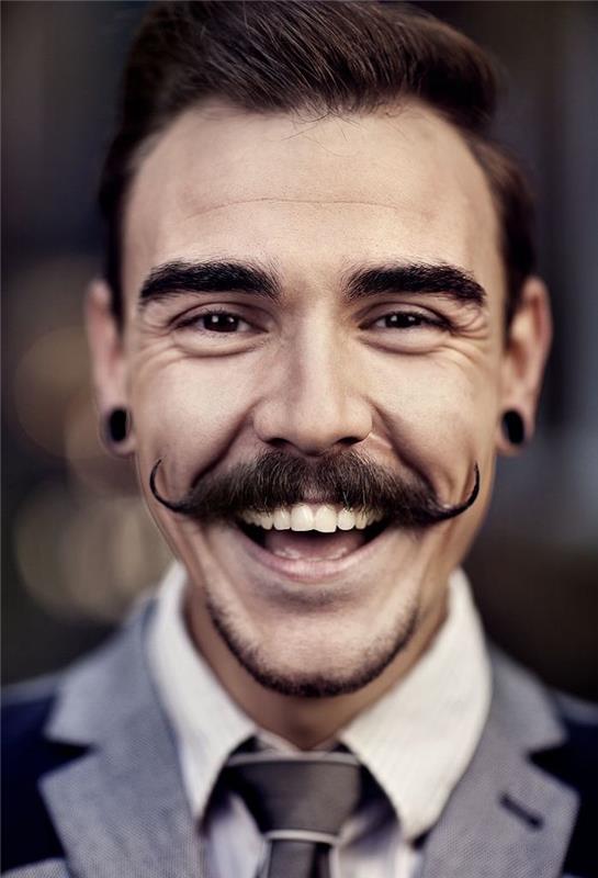 bıyıklı adam ucu kavisli curl yıl 2 vintage sakal balmumu hippi tarzı