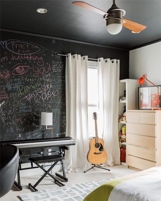siyah kayrak duvar tablosu duvar ve tavan dekoratif orijinal tavan rengi ev yatak odası genç