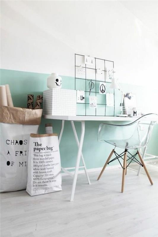 duvar-çift-renk-beyaz-ve-açık-mavi-mobilya-renk-fikir-boya-yatak odası