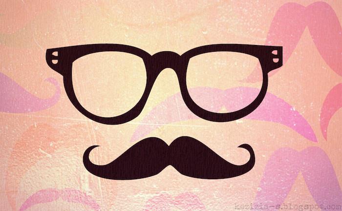 Disegni tumblr, occhiali da vista colore nero, foto con sfondo rosa