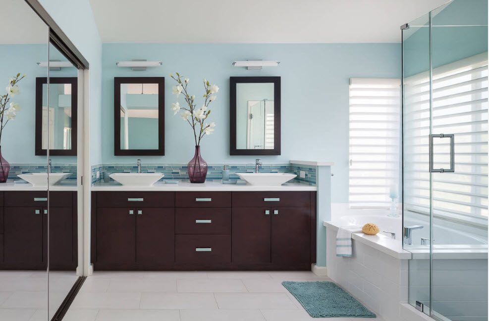 Contrastes en el baño