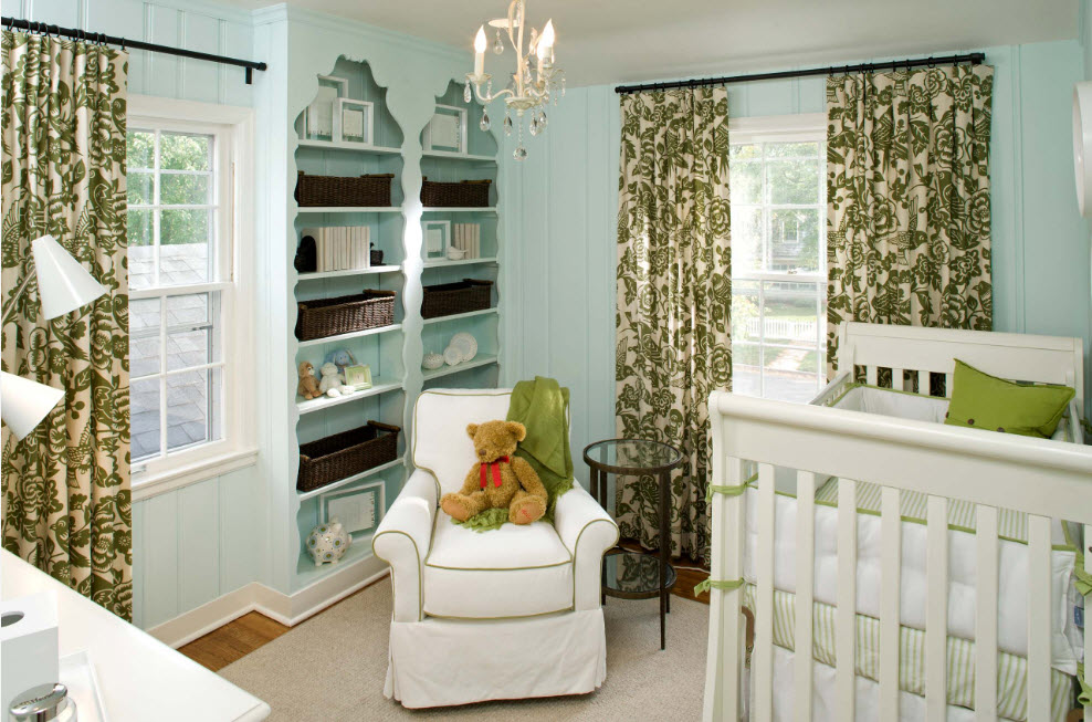 Color menta para decorar una habitación infantil.